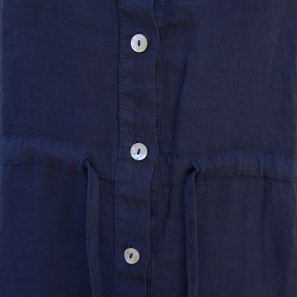 ALLEN ALLEN NAVY LINEN DRESS - Picture 5 of 5